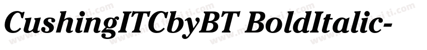 CushingITCbyBT BoldItalic字体转换